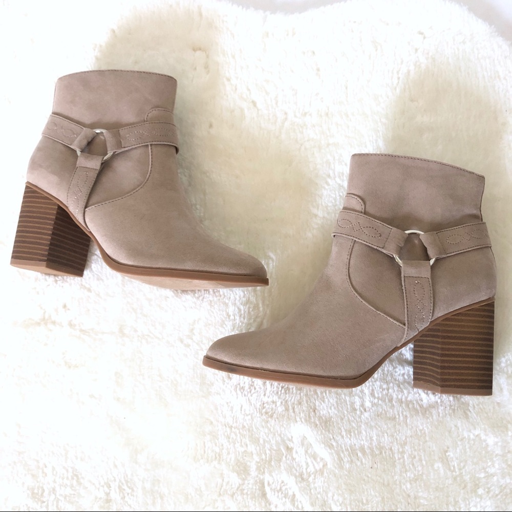 F21 • Embroidered Faux Suede Boots